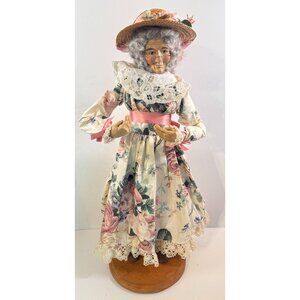 Vintage 1991 Lynn Haney The Flower Peddler Lady Woman 24" READ Missing Flowers